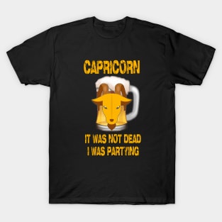 Funny Beer T-shirt Capricorn Sign T-Shirt